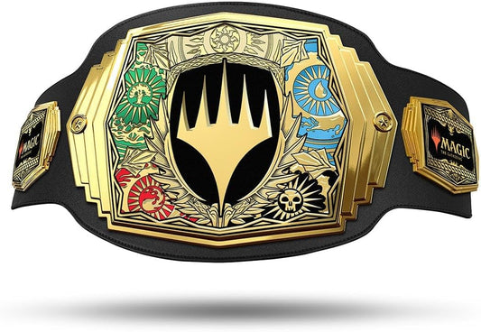 TrophySmack Championship Belt - Officially Licensed MTG Tournament Trophy | 6lb with 5 Metal Plates