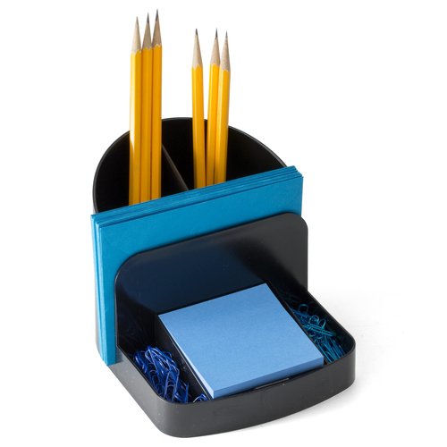 Officemate Deluxe Desk Organizer, Black, 1 Organizer (21552)
