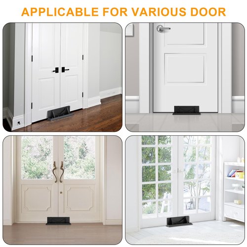 Halaron Security Door Lock - Multi-Purpose Barricade to Prevent Burglary & Home invasions - Stopper for Standard and French Doors
