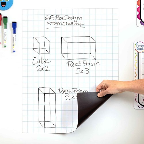 Really Good Stuff Jumbo Magnetic Dry Erase Graph 1'' Sheet, 17" x 22", for Whiteboard or Fridge, Classroom Essentials & Must Have, Home, School, & Office