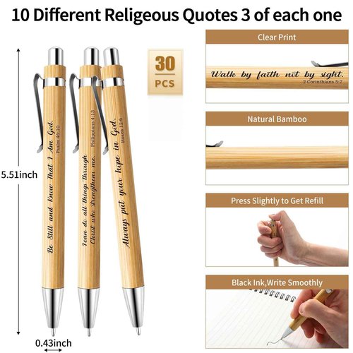 60 Pcs/30 Sets Christian Gifts Bulk Bible Verse Spiral Notebook and Pen Prayer Journal Religious Scripture Notepad Inspirational Gifts for Back to School, Bible Study Groups & Church Families