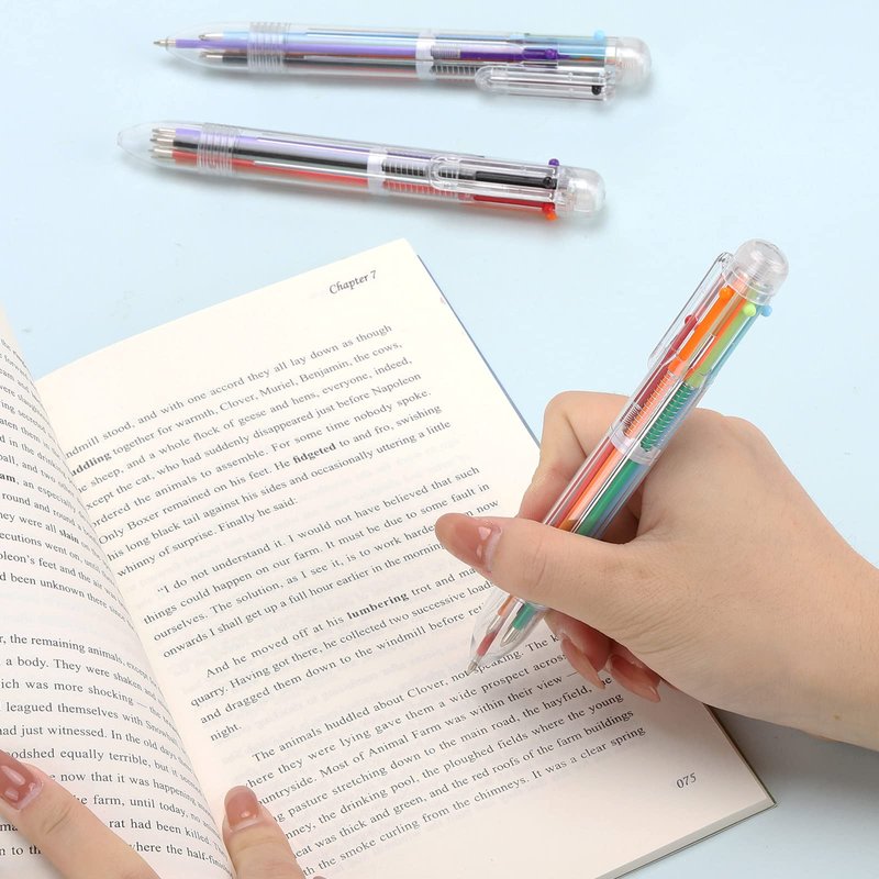 Ohlove 25Pcs 6-in-1 Retractable Ballpoint Pens for Office School Supplies Students Children (0.5mm)