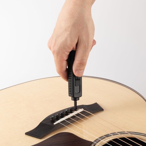 D'Addario Accessories Tour Grade String Peg Winder - Premium Guitar String Winder with Bridge Pin Puller - Guitar Tool for Restringing