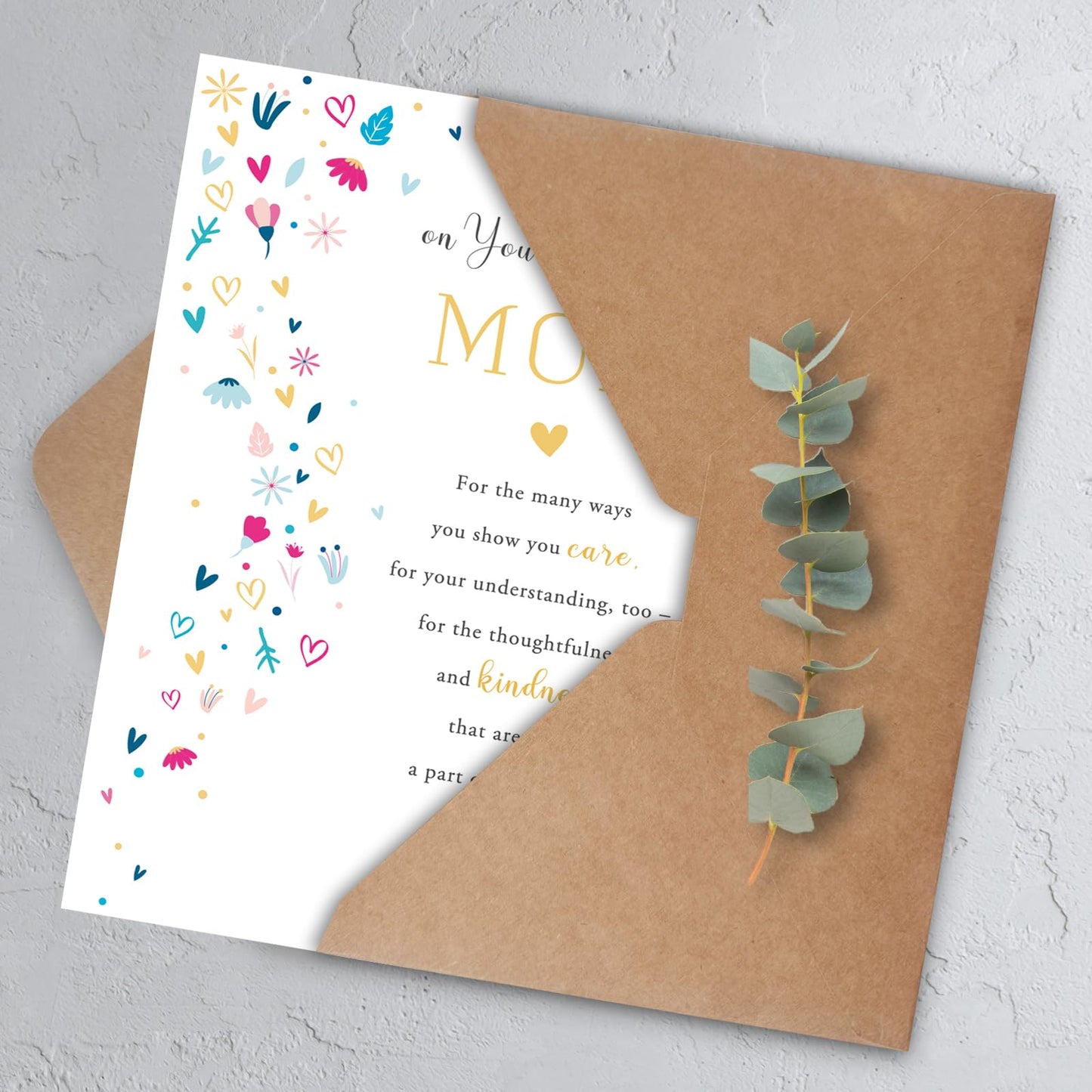 HEJOYN Mom Birthday Card, Birthday Card Gift for Mom from Son Daughter Kid, Mother Bday Cards from Kids