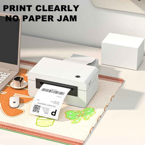 BESTIKER 4”x6” Thermal Labels 4000 Labels, Shipping Label Thermal Paper for Thermal Printers Zebra & Rollo (4 Packs of 1000)