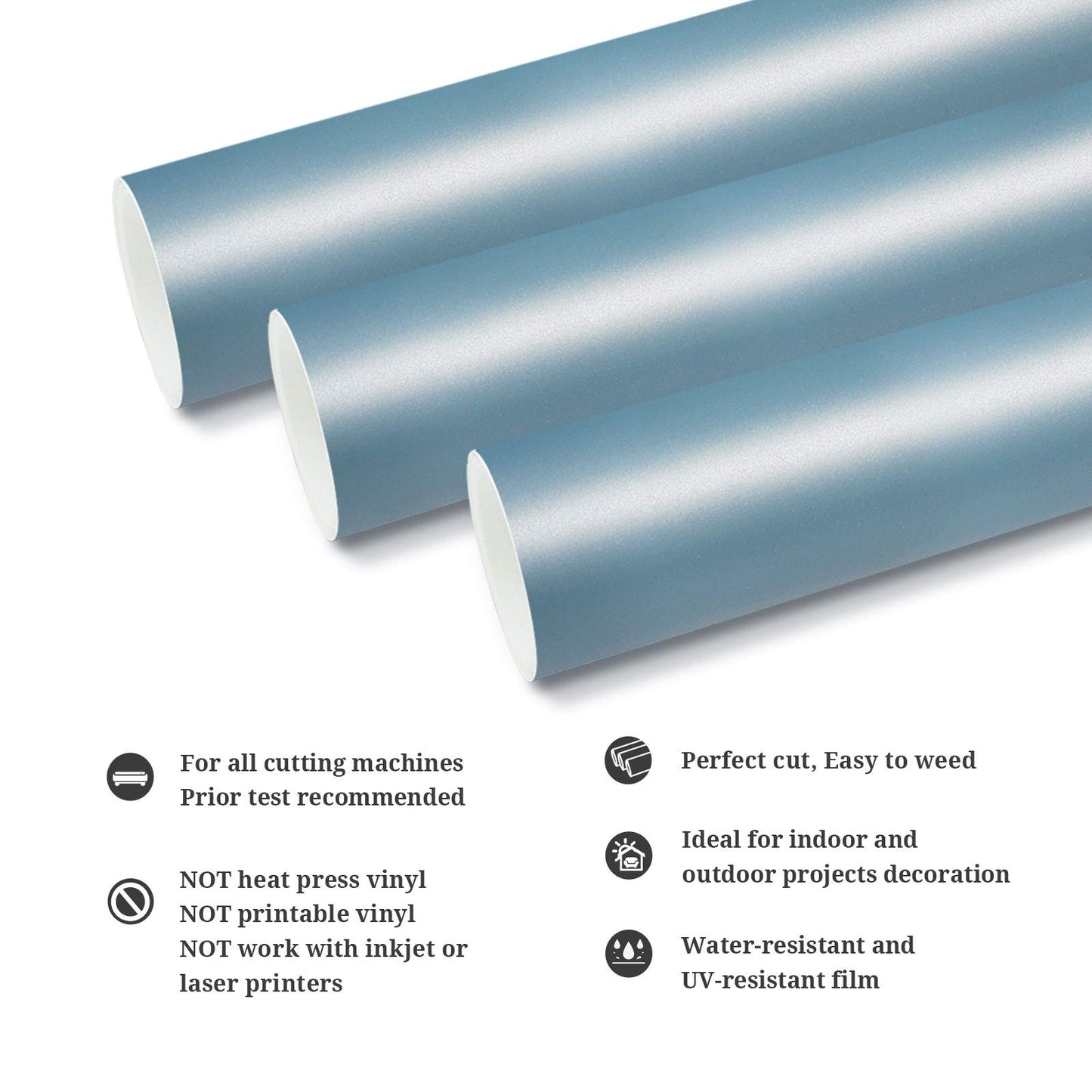 TECKWRAP Permanent Adhesive Vinyl 12" x 10ft, Matte Cobalt Blue