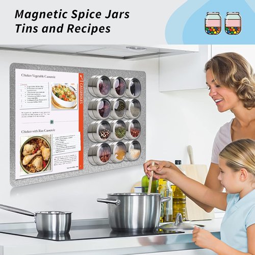 Metal Magnetic Board by [Brand Name] - 2 Pack 17.7" x 11.8" for Displaying Letters, Photos & Notes