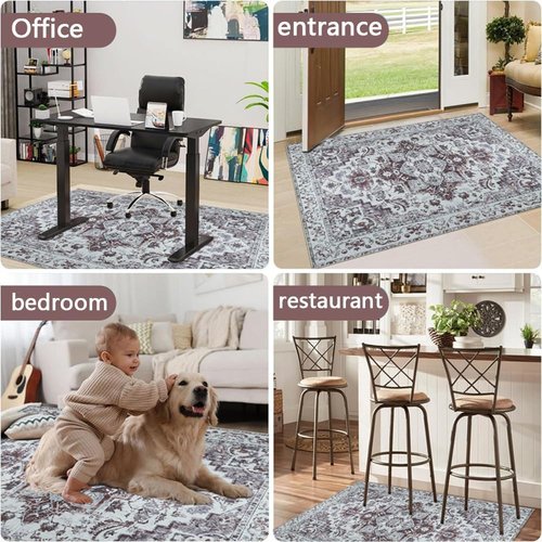 Office Chair Mat for ，Literary Style, archedChair Mat Rug，Carpet 32'' x 48'' Surface Restaurant, Bedroom，Floor mats for Office Home(80 * 120cm) (9)