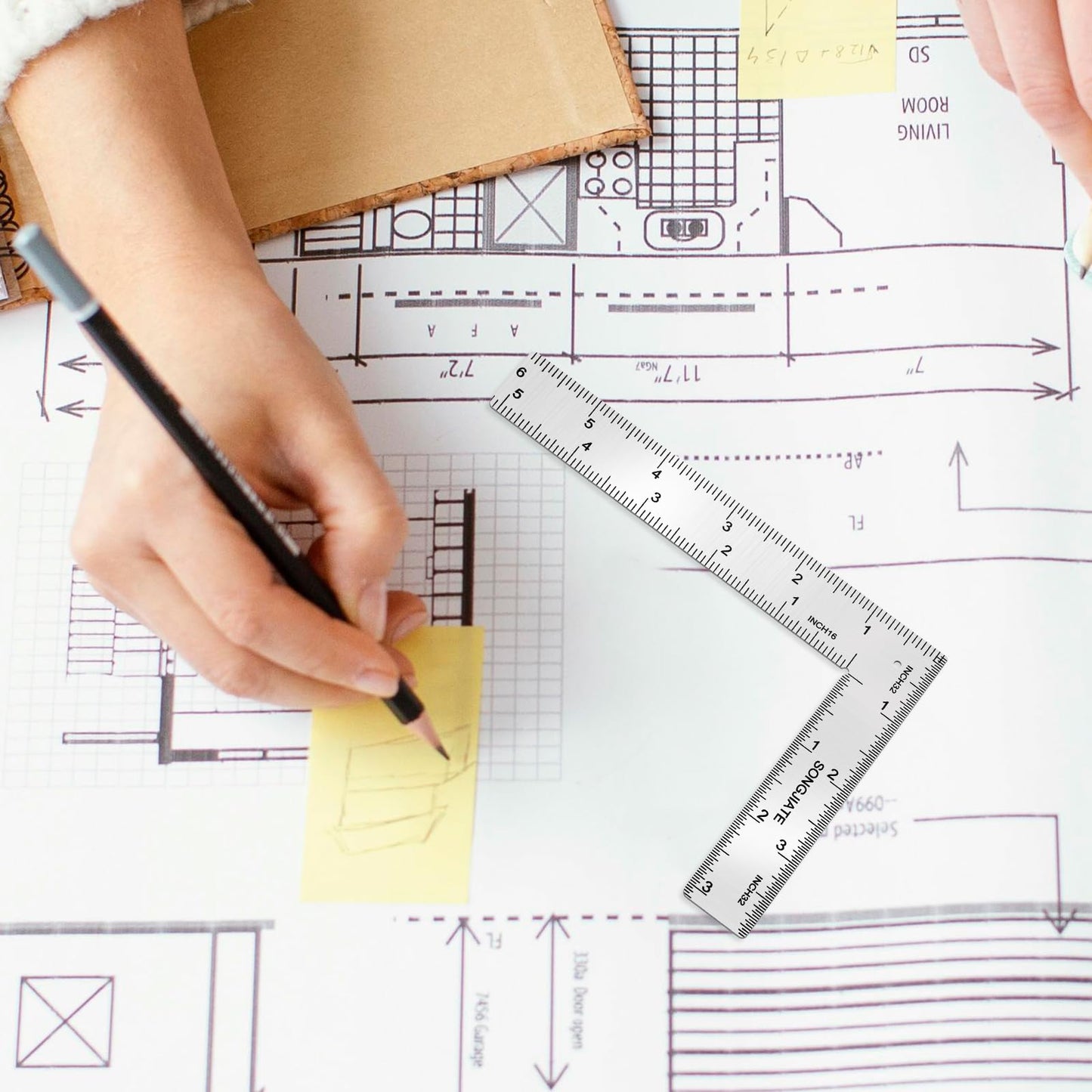 L Ruler Measuring Tool 4 inch by 6 inch Square Framing Ruler 90 Degree Square L Rulers Framing Rulers Measuring Tools for Engineers Carpenter