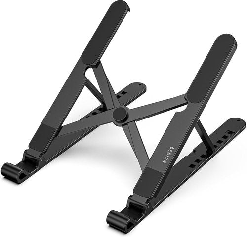 BESIGN LS01 Pro Ergonomic Laptop Stand - Adjustable Portable Riser for 10-14" Laptops | Black