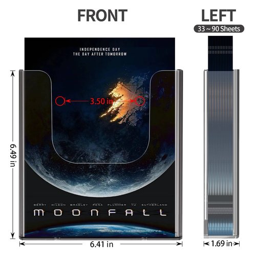 zavekia Brochure Holder Wall Mount ,6 x 9 Inches Acrylic Brochure Holder brochure display stand, Clear flyer holder pamphlet holder Literature Holder, Mail Holder For Wall (6 x9 in / 10 pack)