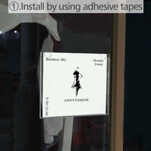 NIUBEE 20-Packs Acrylic Wall Mount Sign Holder 8.5 x 11, Clear Ad Frames for Papers.
