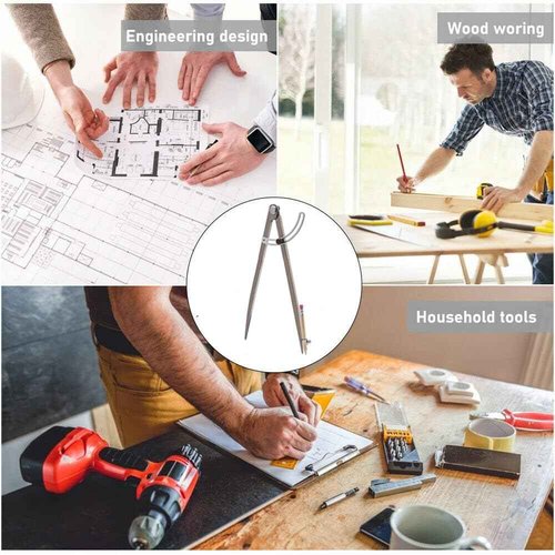 40 inch Compass for Geometry, Compass for Woodworking, Precision Woodworking Compass with Wing Divider and Pencil Holder, Large Compass for Geometry, Woodworking Compass, Drafting, Drawing Compass