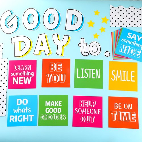 Inspirational Bulletin Board Set Motivational Back to School Classroom Decorations Today Is A Good Day Quotes Bulletin Board Positive Cutout for Teacher Student Classroom School Office Wall Decoration