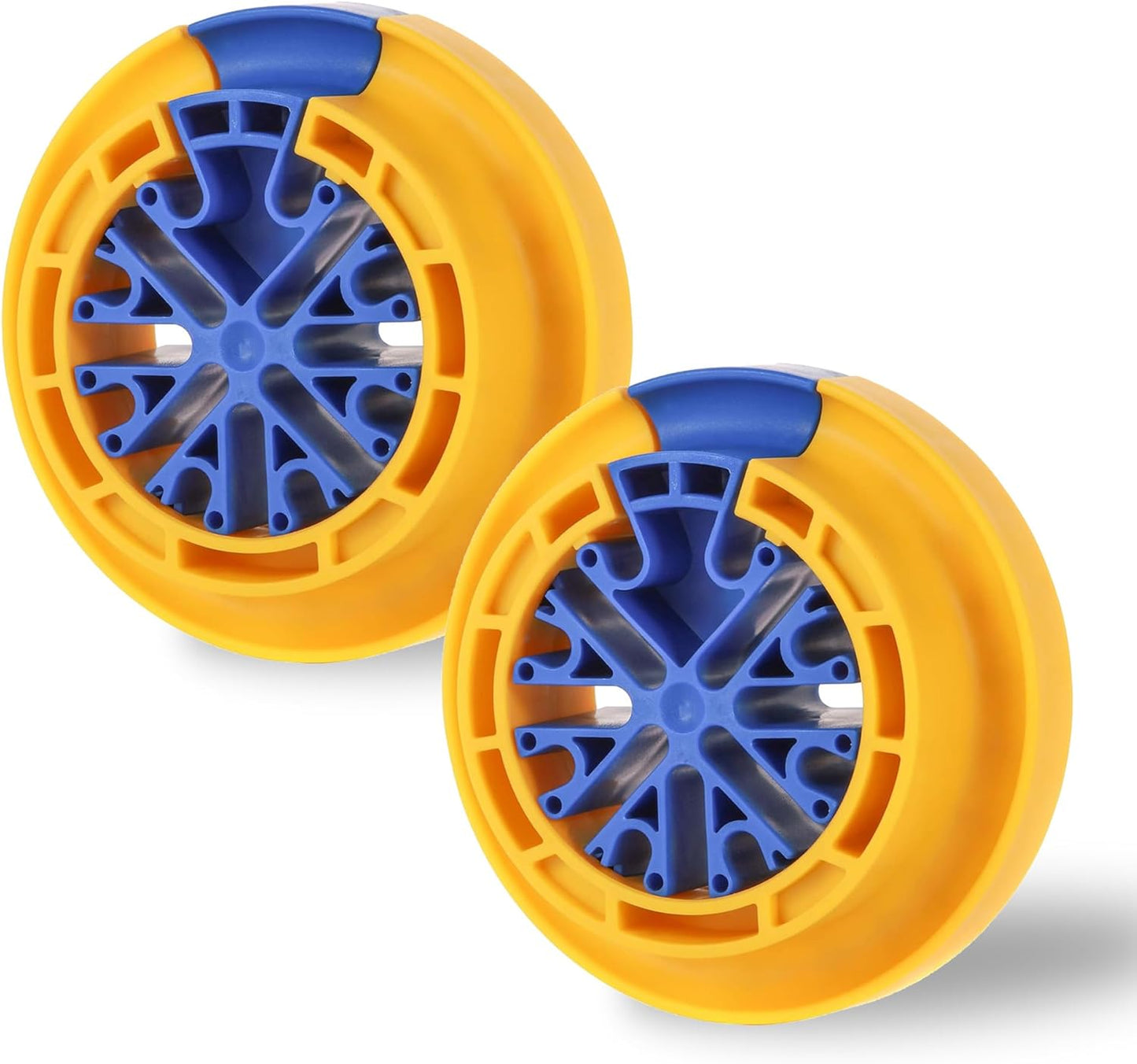 Skiennix Wire Comb - Ethernet Cable Management Organizer Tool | Cat5 & Cat6 Straightener (2 Pack, Yellow & Blue)