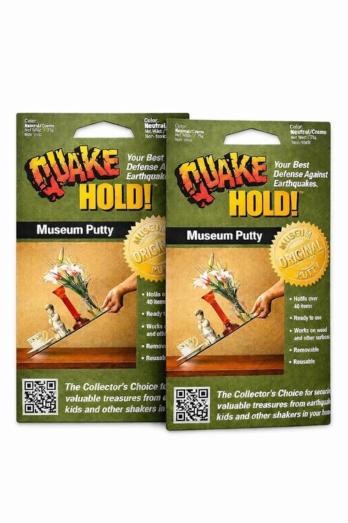 QuakeHOLD! Museum Putty - Secure Your Collectibles | 2 Pack for Ultimate Protection