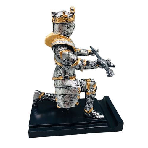 AMJUDOT Knight Pen Holder Magnetic Knight Pencil Holder Stand Holder for Gamepad,Phones Office Desk Supplies Ornament (Iron)