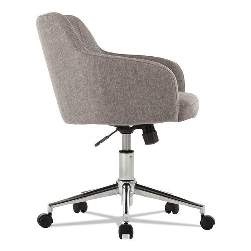 Alera Captain Series Mid-Back Chair, Gray Tweed