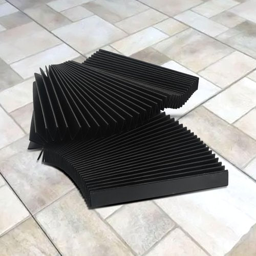 CNC Machine Accordion Dust Cover, Accordion Way Cover Dust Protective, Rubber Flexible Cover Milling Machine 3-proof Cloth Protective, Flat Bellows Cover, L 1500MM* H 15mm (Width 130mm)