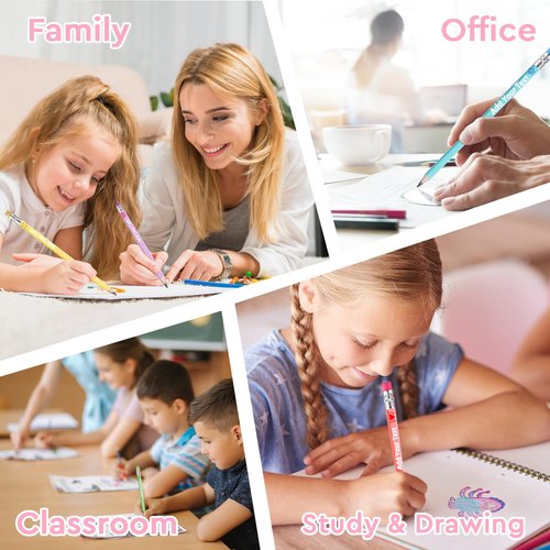 Spricoz 15pcs Personalized Pencils with Gift Box - Back to School Supplies for Kids - Custom Pencils Bulk with Name Text Logo - #2 Triangular lápices - Back to School Gifts for Students Teachers