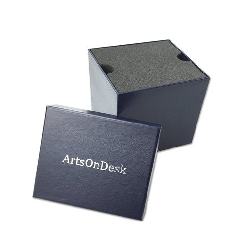 ArtsOnDesk Modern Art Pen and Pencil Holder St203 Stainless Steel Silver color Patented High-end Deck Accessory Desktop Pen Case Cup Tray Stand Office Organizer Christmas Valentines Gift.
