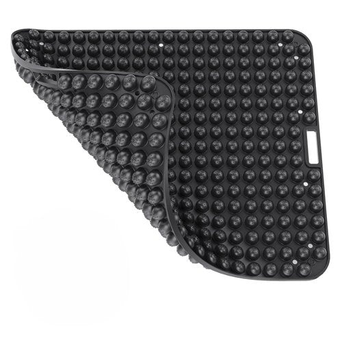 Suzii 3D Airflow Silicone Seat Cushion - Comfy Ergonomic Support for Office Chair, Car, Wheelchair, Truck | Breathable, Easy to Clean, Travel Gift (Black) (Black)