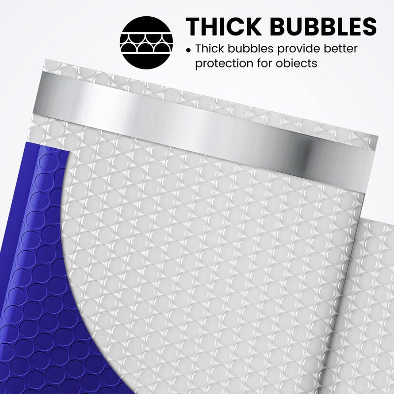 Fuxury 500 Pack Royal Blue Bubble Mailers 6x10 Inch, Small Bubble Shipping Envelopes#0 Thick Bubble Padded Mailer Strong Adhesion Padded Envelopes for Mailing Jewelry,Makeup
