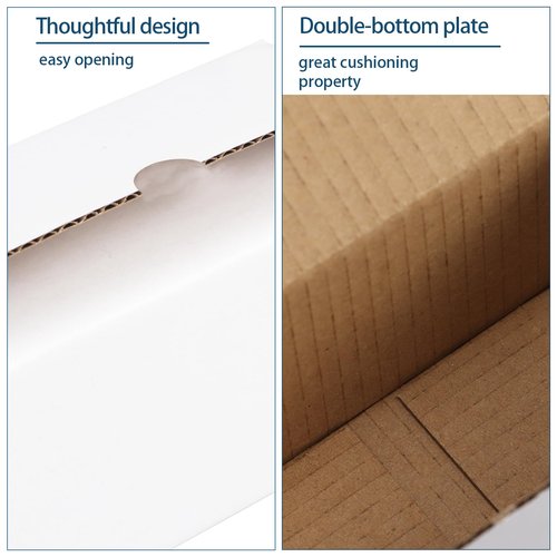 ZBEIVAN 4.6x2.2x2.2 White Shipping Boxes Set of 100, Corrugated Cardboard Mailer Boxes for Packaging Small Business Mailing Gifts