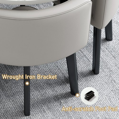 Round Reception Negotiation Table, Conference Room Coffee Table and Chair Set Small Meeting Room Table, Office Reception Round Table Simple Kitchen Dining Table Set 1 Table 4 Chairs(I)