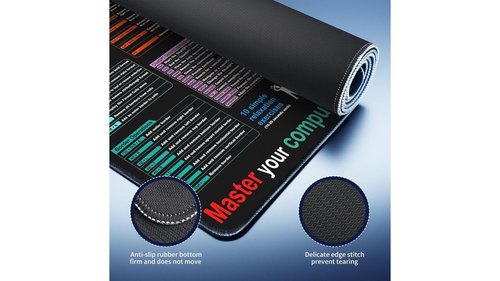 Excel Shortcut Keys Mouse Pad – XL Large 31.5"x11.8" Cheat Sheet Desk Mat with Excel & Word Shortcuts | Extended Office & Gaming Desk Pad | Keyboard Shortcuts Mat | Non-Slip, Waterproof
