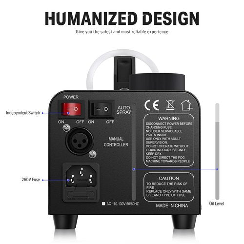 Donner Fog Machine for Party, Smoke Machine with Wired Remote Control, Smoke Machine Fog DFM-400S 400W for Stage Festival Christmas Halloween Thanksgiving Parties Show