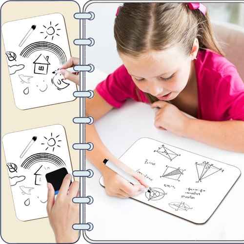 25 Pcs Small White Board 5 x 7 Inch Mini Dry Erase Board Small White Boards with Markers Erasers Double Sided Dry Erase Whiteboards for Students Classroom Meeting Voting Games Party(25)