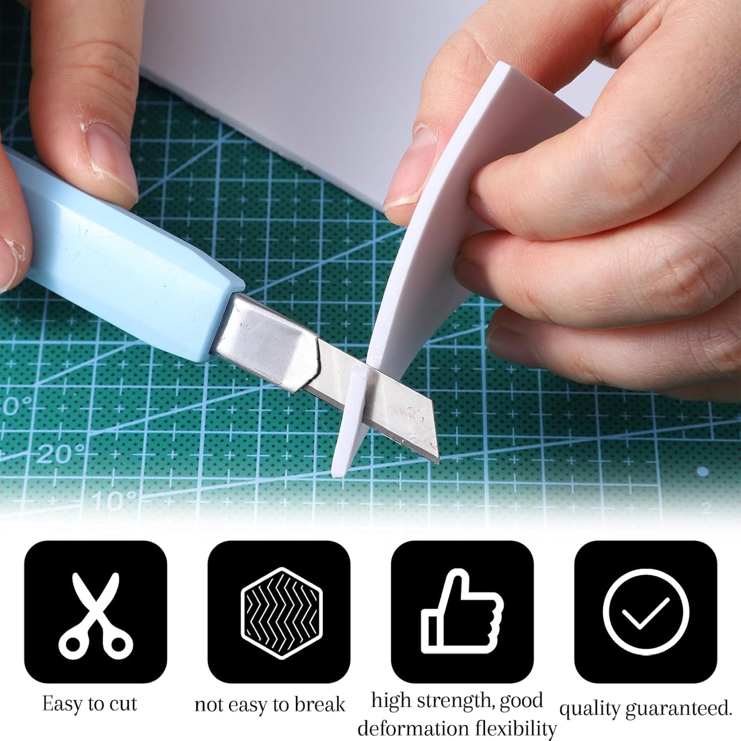 5 PCS White Foam Boards - 11 Inch Double-Sided Core Sheets for Art Crafts & Presentations