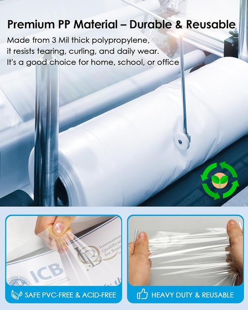 KTRIO Heavyweight Sheet Protectors - Clear Page Protectors for Mini 3 Ring Binder | 5.5 x 8.5 Inch, 200 Pack