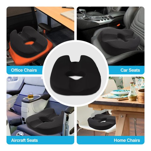 BONGFUN Donut Pillow Seat Cushion for Tailbone Pain, Prostate, Sciatica, Pelvic Floor, Pressure Sores, Pregnancy, Perineal Surgery, Postpartum Recovery Pain Pressure Relief Memory Foam Chair Pad