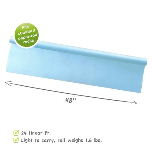 Smart-Fab Thicker Opaque Craft Fabric For Bulletin Board Backgrounds, 48" x 24', Sky Blue, Perfect for School Teacher Classrooms, Outlasts Paper Rolls