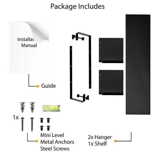 Wallniture Libro Cubicle Shelf 24" Cube Storage Organizer Bookshelf with Cubicle Hooks, Home Office Desk Organizer (Black)