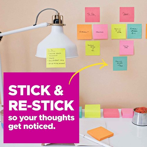Post-it Energy Boost Collection Super Sticky Note, 4-inch x 6-inch, Lined, 45 Sheets/Pad, 24 Pads/Pack (660-24SSAU-CP)