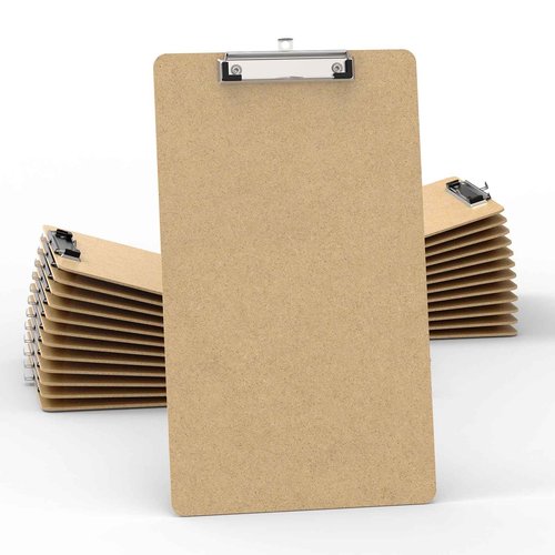 Juvealoe Legal Size Wood Clipboard Set 25, 8.5 x 14 Long Clip Board with Low Profile Clip, Suitable for Legal Lawers and Business, Size 9 x 15.5 in, Office Supply