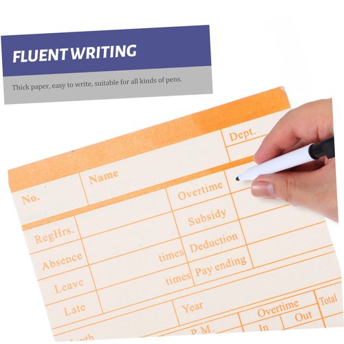 GANAZONO 100sheets Paper Attendance Cards Timecards for Employees Office Warehouse