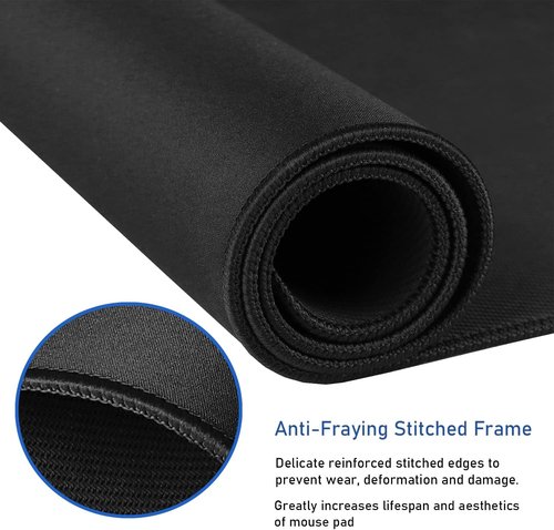 Large Gaming Mouse Pad by [Brand Name] - Durable Non-Slip Rubber Base, Waterproof | 31.5x15.7 Inches - Black