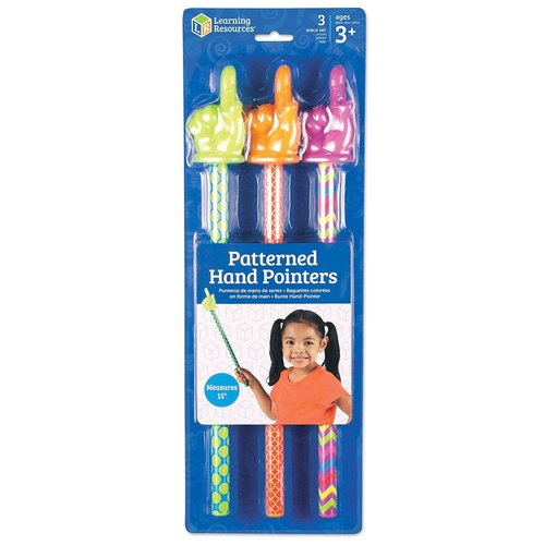 Learning Resources Patterned Hand Pointers, Set of 3, Multi-color, 15 in (LER1958)