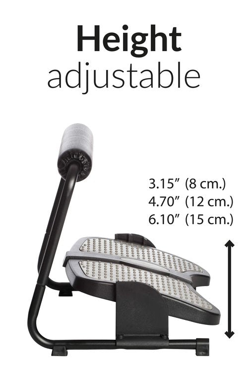 SUN-FLEX Ergonomic Height Adjustable Office Footrest Under Desk at Work for Sitting and Standing,Intuitive Foot Stool and Leg Rest for Standing Desk (Black)