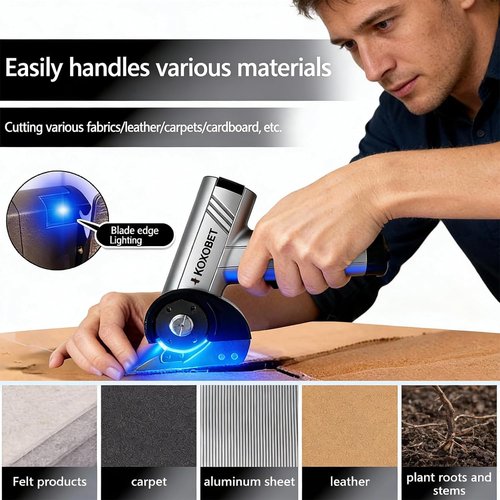 2026 Upgrade Cordless Cutting Tool - 4.2V Electric Chop Saw with LED Display & Brushless Motor | Silver