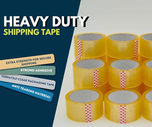 Clear Packing Tape - Heavy Duty Shipping Tape for Box Packaging & Moving | 2.2mil Thick, 2-inch Wide, 36 Rolls (1980 Yards)