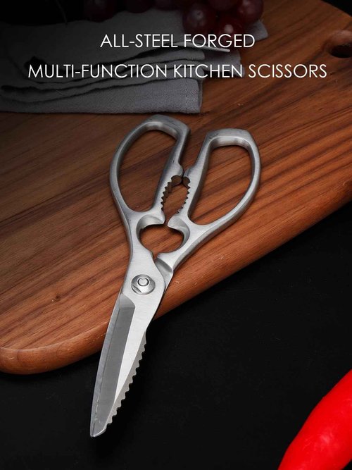 SimCoker Heavy-Duty Kitchen Scissors Forged from Stainless Steel, Kitchen Shears for Food, Ideal Cooking & Culinary Scissors for Meat, Poultry and Vegetables, Dishwasher Safe, 5-Year Warranty
