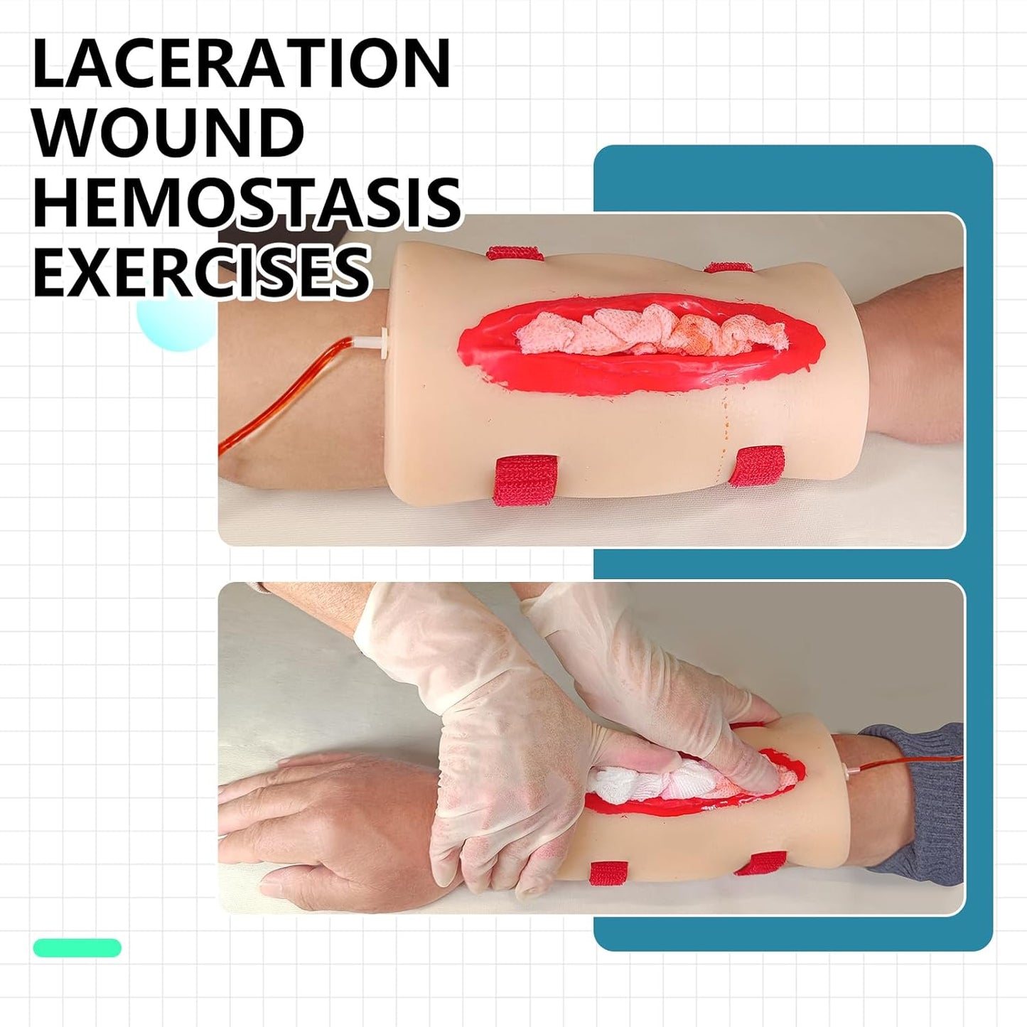 Bleed Control Tourniquet Trainer - 2Pcs Wound Packing Trainer for Medical Education