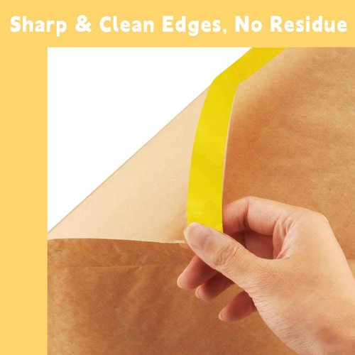 Sanian Painter's Pre-Taped Masking Paper and Masking tape in one kraft paper Roll 8 Pack 12"x 65 Feet(each roll) TOTAL 520 feet PAPER IS PRE-FOLDED