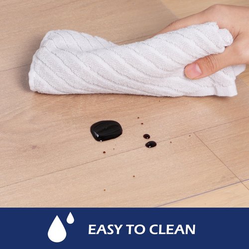 SALLOUS Vinyl Floor Mat for Home, 4'X5' Non-Slip Waterproof Area Rug for Living Room, 0.08'' Thickened Anti-Scratch Floor Protector Plastic Mat for Dining Room Table, Chair Mat for Hard Floors (Clear)