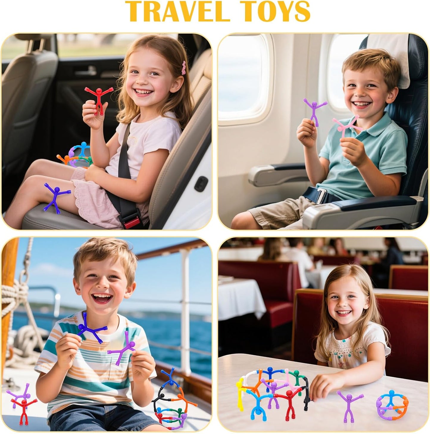 Skiennix Magnetic Travel Toys - 10Pcs Cute Magnetic Figures for Kids | Sensory Fidget Fun